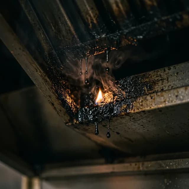 Fuego originado por grasa en conductos de extracción