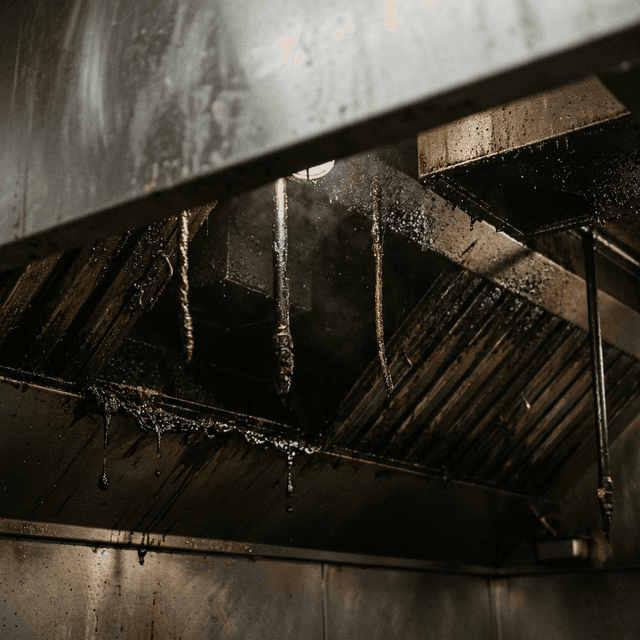 Riesgo de incendio por grasa acumulada en campana